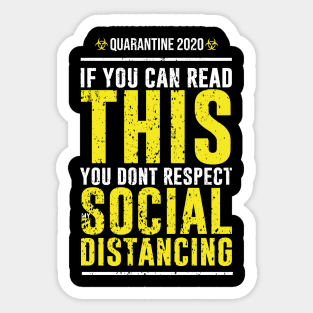 SOCIAL DISTANCING (GRUNGE STYLE) Sticker